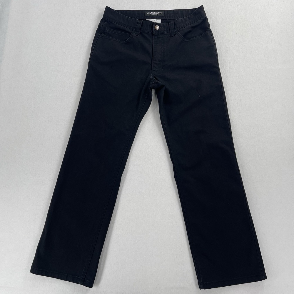 Wolverine Flame Resistant Jeans Mens 30x30 (Fit 30x29) Black Workwear Denim Cat2